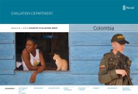 Forside for rapporten Country Evaluation Brief for Colombia