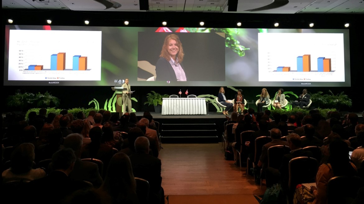 The Oslo Redd Exchange Programme Committee on stage during the second voting
