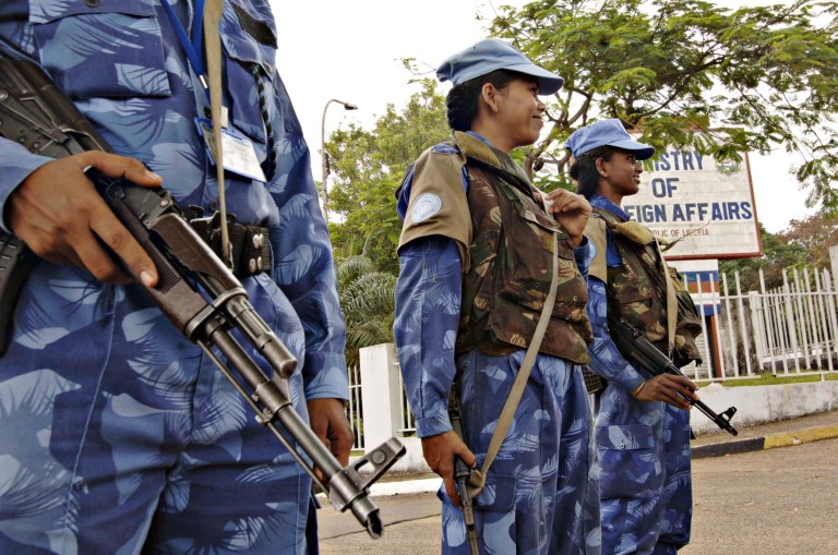 Den indiske politistyrken i FNs ferdsbevarende operasjon i Liberia er den første styrken bestående utelukkende av kvinner. 