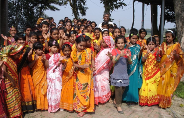 Gruppe med kvinner i Bangladesh